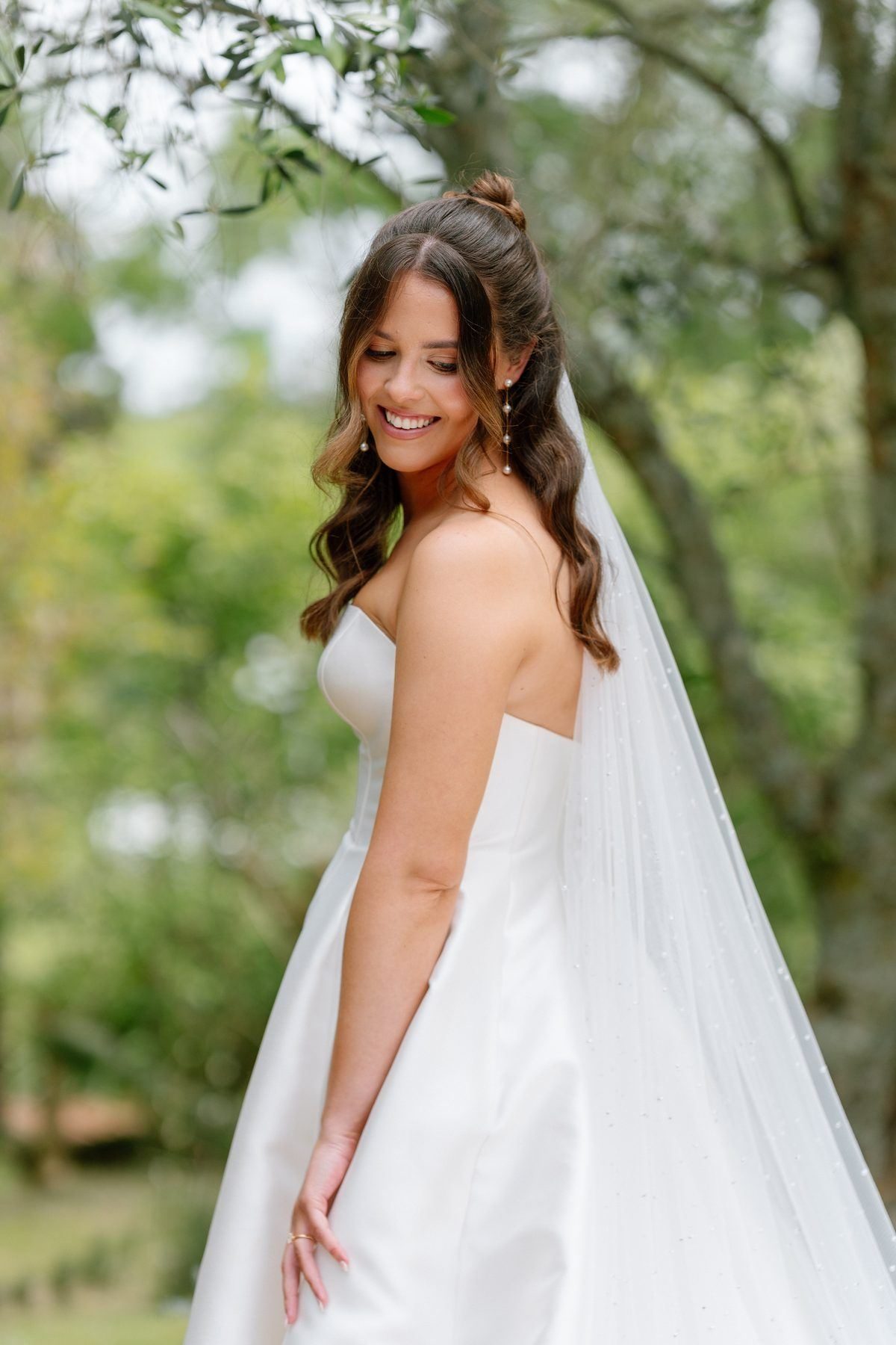 Bridal makeup Auckland — elegant veil look by Emily Ann