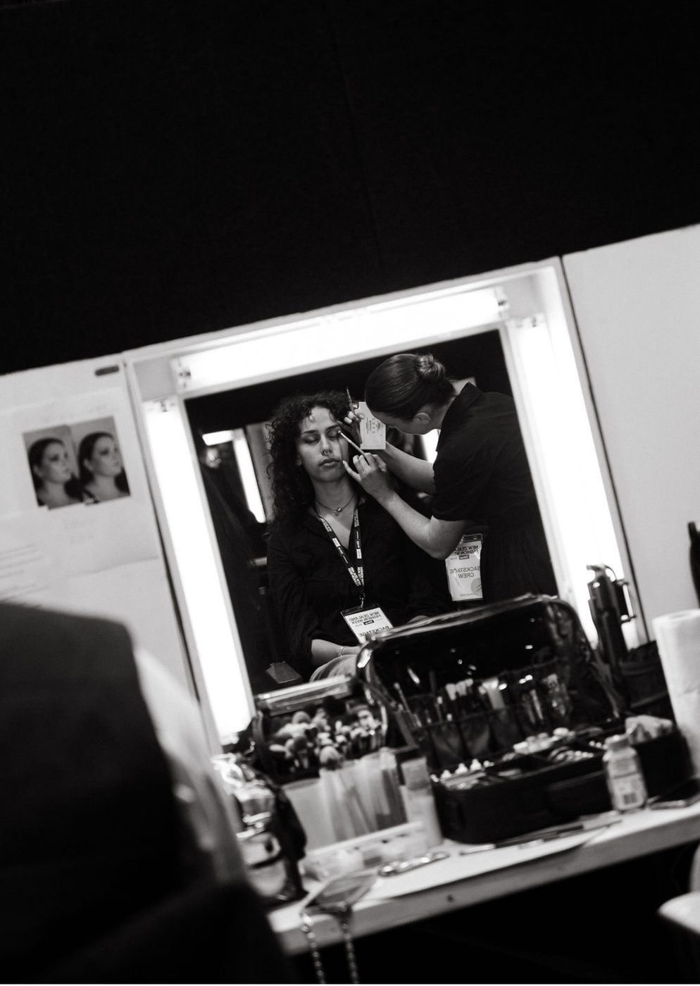 Backstage editorial makeup shoot Auckland